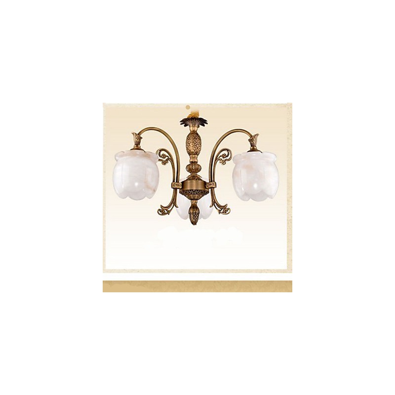 Lampadario in marmo e rame stile americano