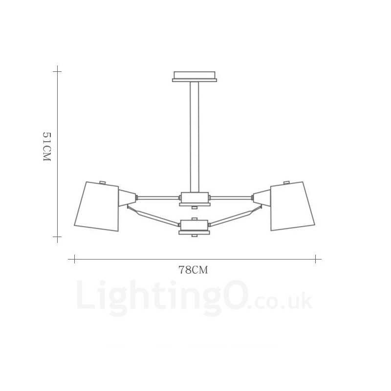 6 Lampada a sospensione moderna nordica contemporanea in legno chiaro con paralume in ferro 78 x 51 cm