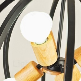 Lampada a sospensione vintage in ferro 6 luci 50x50 cm