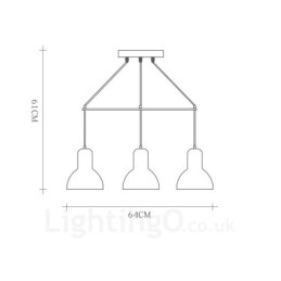 Lampada a sospensione moderna in legno a 5 luci con paralume in ferro 64 x 61 cm