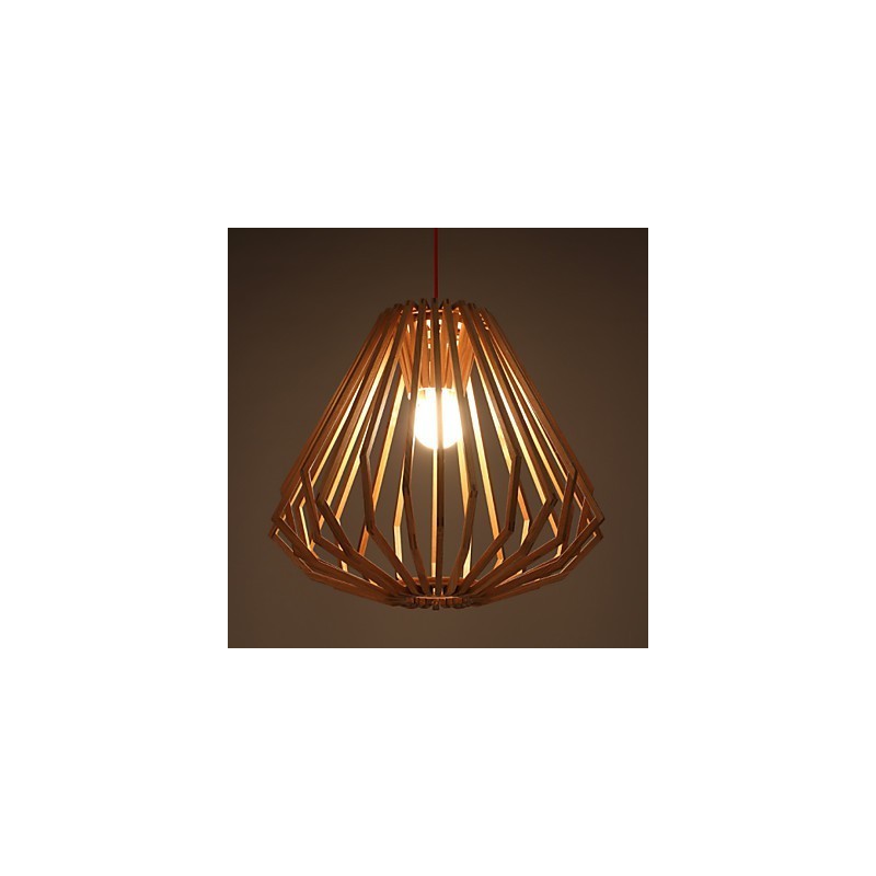 Lampadario mini classico tradizionale in legno e bambù
