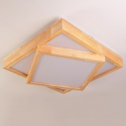 Plafoniera moderna contemporanea con paralume in acrilico 48x48 cm