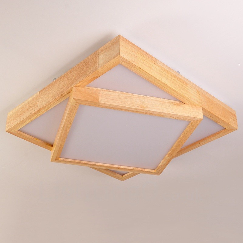 Plafoniera moderna contemporanea con paralume in acrilico 48x48 cm