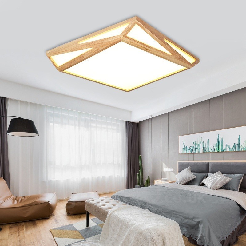Plafoniera da soffitto moderna stile nordico con paralume in acrilico 45 x 45 x 12 cm