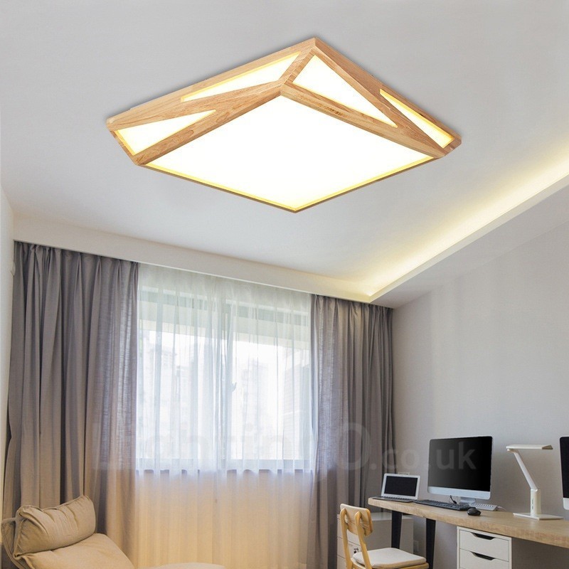 Plafoniera da soffitto moderna stile nordico con paralume in acrilico 45 x 45 x 12 cm
