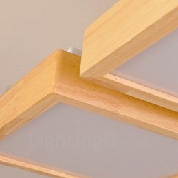 Plafoniera moderna nordica a 4 luci con paralume in acrilico 75x75 cm