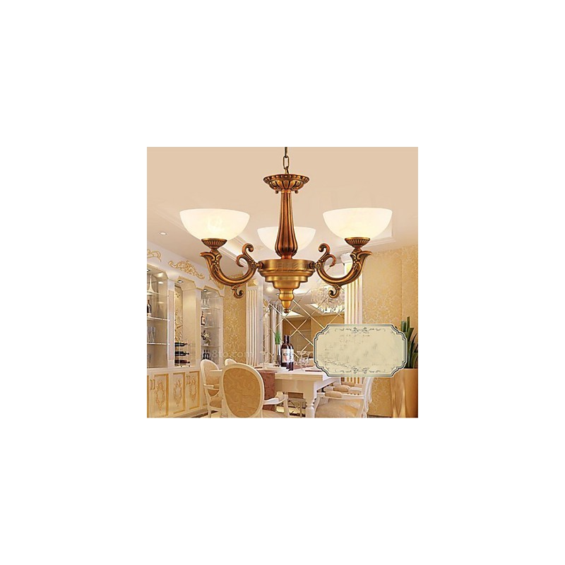Lampadario cinese in marmo e rame pieno