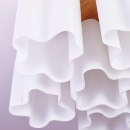 Plafoniera moderna a filo 6 luci con paralumi in vetro 550 x 250 mm