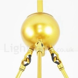 Lampadario moderno contemporaneo a 9 luci placcato rame con paralumi in vetro sferici bianco e oro 110x80 cm