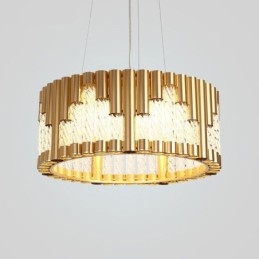 Plafoniera moderna contemporanea placcata in rame 40x17 cm