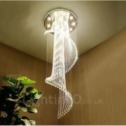 Lampadario a sospensione moderno in cristallo 15 luci con lampadine GU10