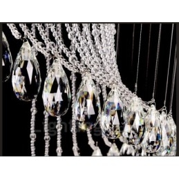 Lampadario a sospensione moderno in cristallo 15 luci con lampadine GU10