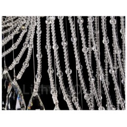 Lampadario a sospensione moderno in cristallo 15 luci con lampadine GU10