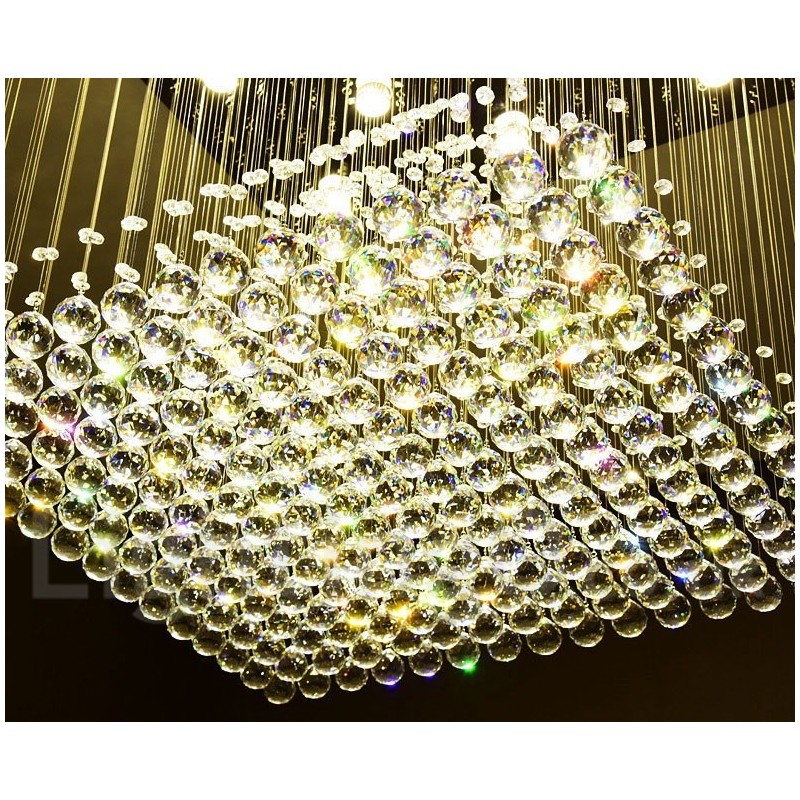 Lampadario moderno in cristallo da soffitto con 12 luci LED integrate