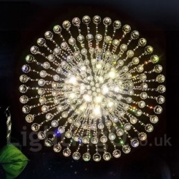 Lampadario moderno in cristallo per interni, LED integrato, 14 luci, 180 x 80 x 80 cm