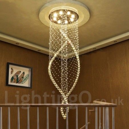 Lampadario a sospensione moderno in cristallo extra large per interni