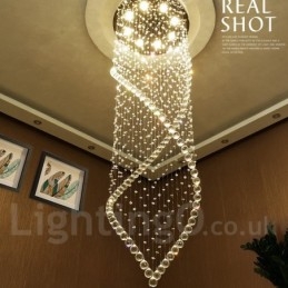 Lampadario a sospensione moderno in cristallo extra large per interni