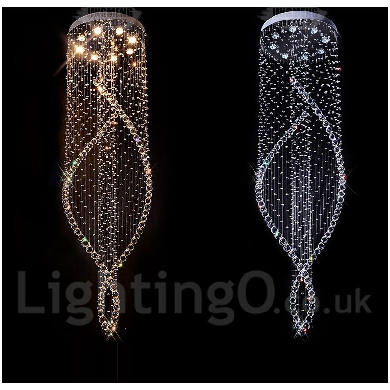 Lampadario a sospensione moderno in cristallo extra large per interni