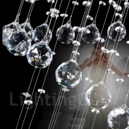 Lampadario a sospensione moderno in cristallo a 3 luci