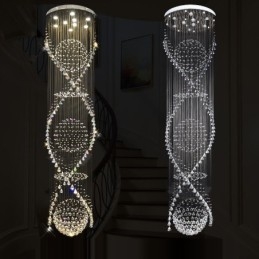 Lampadario moderno in cristallo da soffitto 5 m