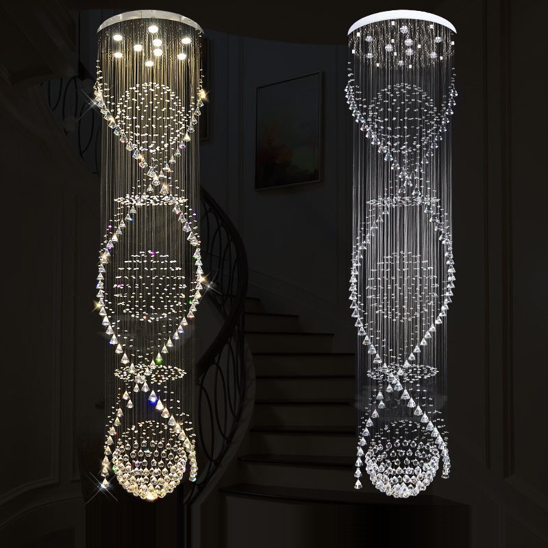 Lampadario moderno in cristallo da soffitto 5 m