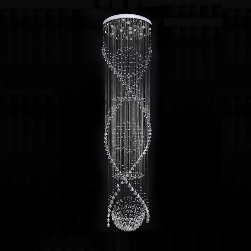 Lampadario moderno in cristallo da soffitto 5 m