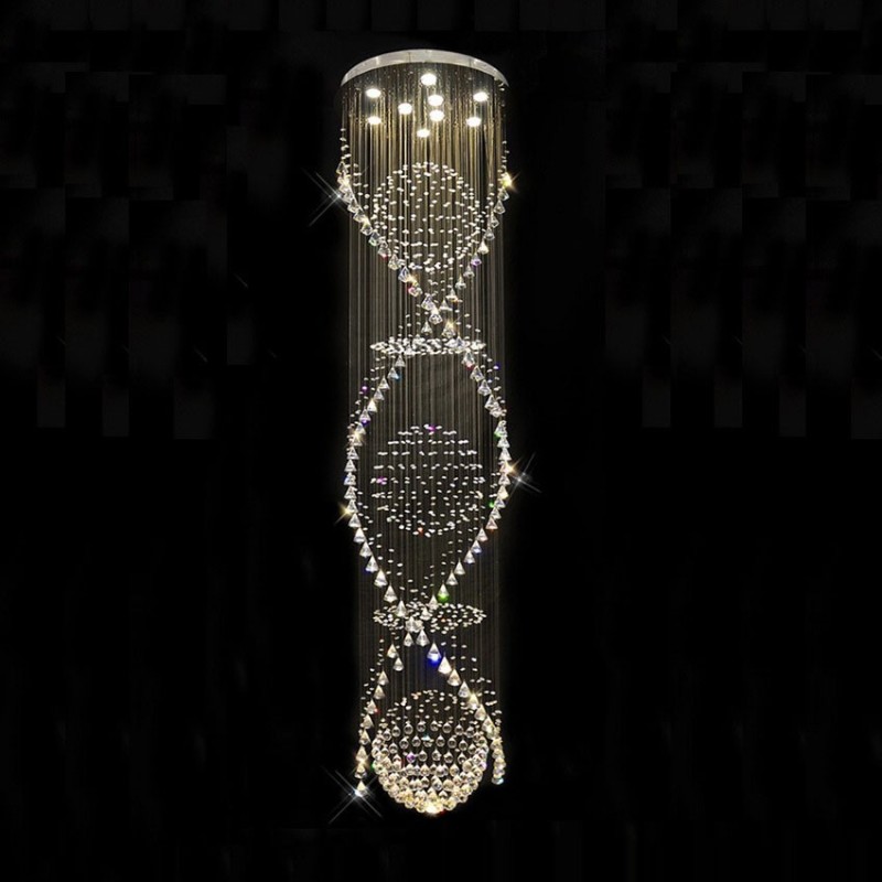 Lampadario moderno in cristallo da soffitto 5 m