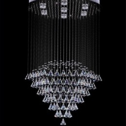 Lampadario a soffitto moderno in cristallo a 7 luci, LED integrato, 60 x 60 cm
