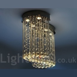 Lampadario da soffitto moderno a 6 luci in cristallo