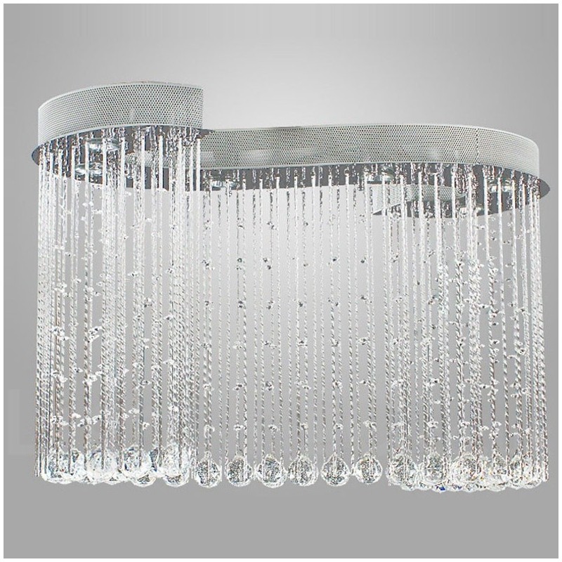 Lampadario da soffitto moderno a 6 luci in cristallo