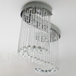 Lampadario da soffitto moderno a 6 luci in cristallo