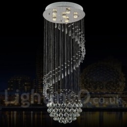 Lampadario da soffitto moderno in cristallo a 6 luci