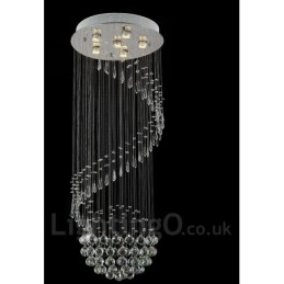 Lampadario da soffitto moderno in cristallo a 6 luci