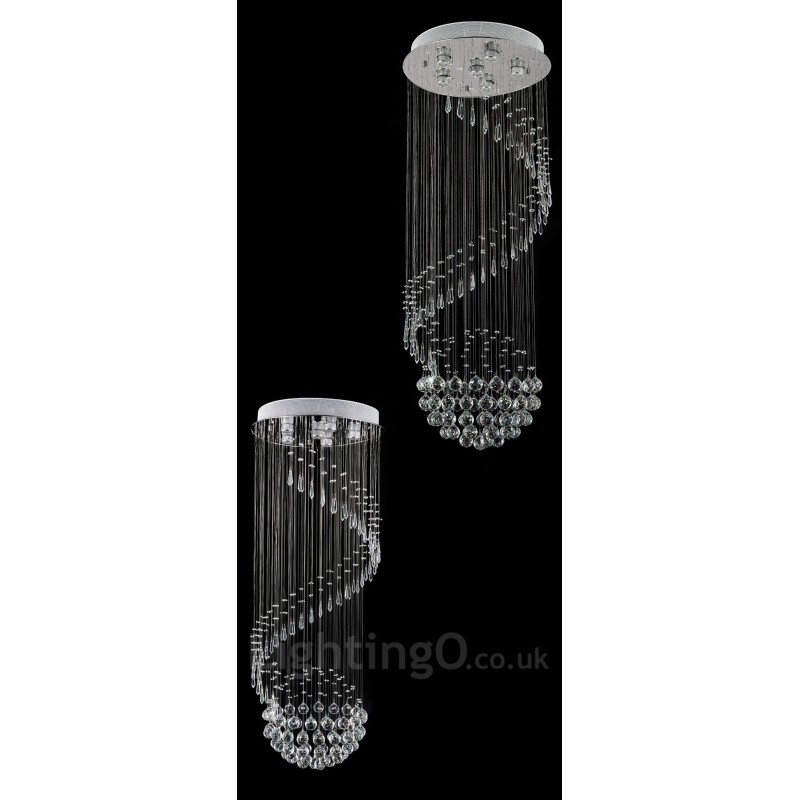 Lampadario da soffitto moderno in cristallo a 6 luci