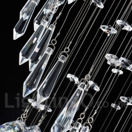 Lampadario da soffitto moderno in cristallo a 6 luci