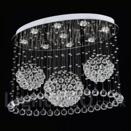 Lampadario a sospensione moderno in cristallo a 9 luci