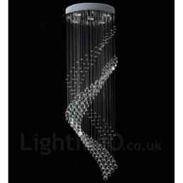 Lampadario da soffitto moderno in cristallo a 5 luci con LED integrato