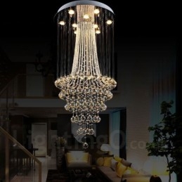 Lampadario a sospensione moderno in cristallo a 9 luci