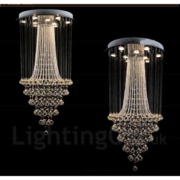 Lampadario a sospensione moderno in cristallo a 9 luci