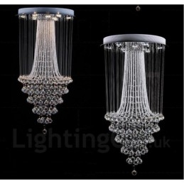 Lampadario a sospensione moderno in cristallo a 9 luci