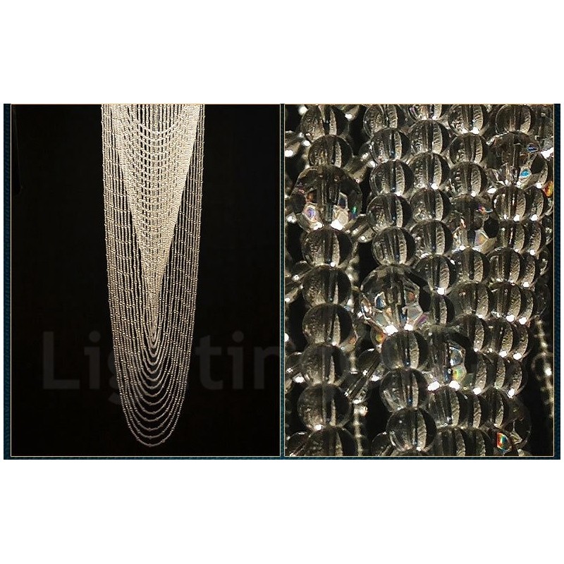 Lampadario a sospensione in cristallo a 9 luci