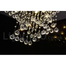 Lampadario a sospensione moderno in cristallo a 4 luci con LED integrato