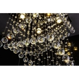 Lampadario a sospensione moderno in cristallo a 4 luci con LED integrato