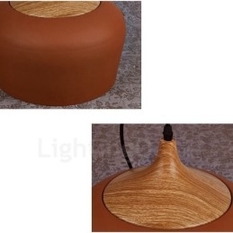 Lampada a sospensione moderna contemporanea 1 luce paralume bianco rosso blu 30 x 27 cm