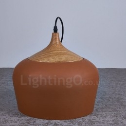 Lampada a sospensione moderna contemporanea 1 luce paralume bianco rosso blu 30 x 27 cm
