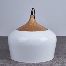 Lampada a sospensione moderna contemporanea 1 luce paralume bianco rosso blu 30 x 27 cm