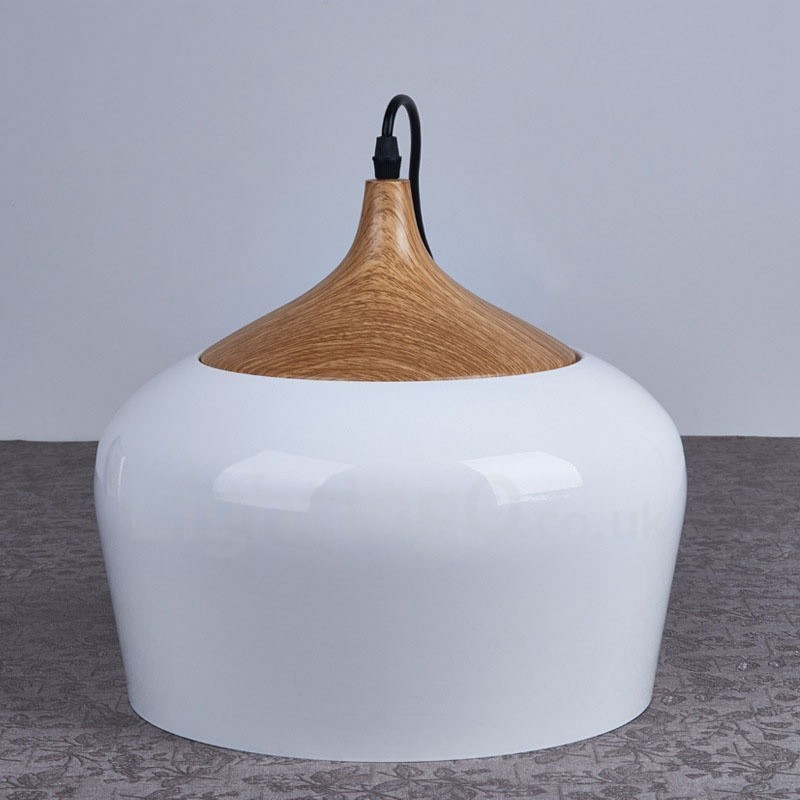 Lampada a sospensione moderna contemporanea 1 luce paralume bianco rosso blu 30 x 27 cm