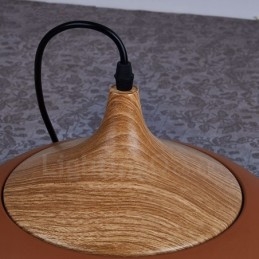 Lampada a sospensione moderna contemporanea 1 luce paralume bianco rosso blu 30 x 27 cm