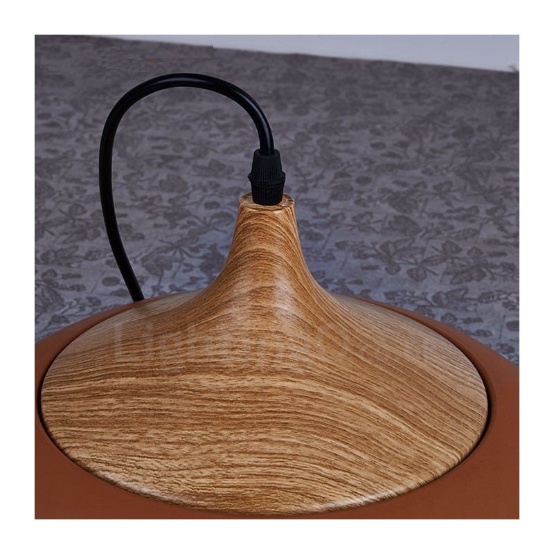 Lampada a sospensione moderna contemporanea 1 luce paralume bianco rosso blu 30 x 27 cm