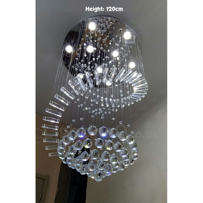 Lampadario da soffitto moderno in cristallo K9 a 9 luci